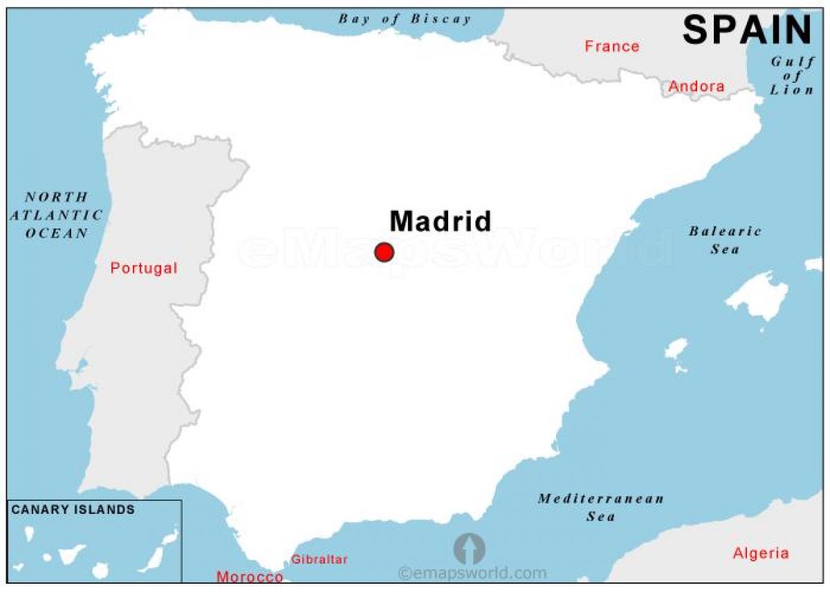 Karte der Hauptstadt von Spanien