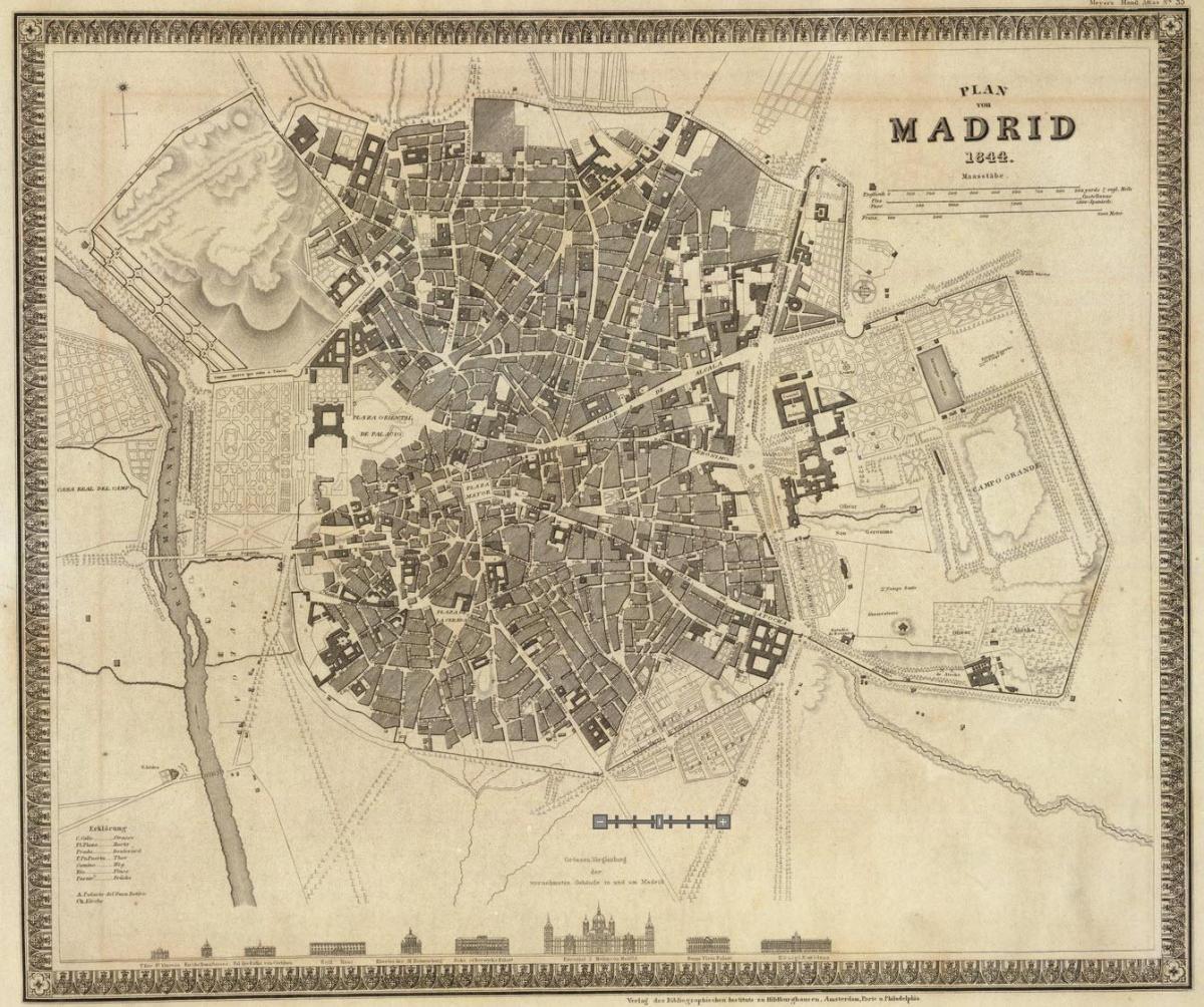 Karte von Madrid, Altstadt