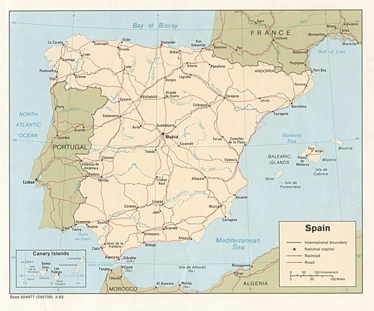 Madrid auf der Karte
