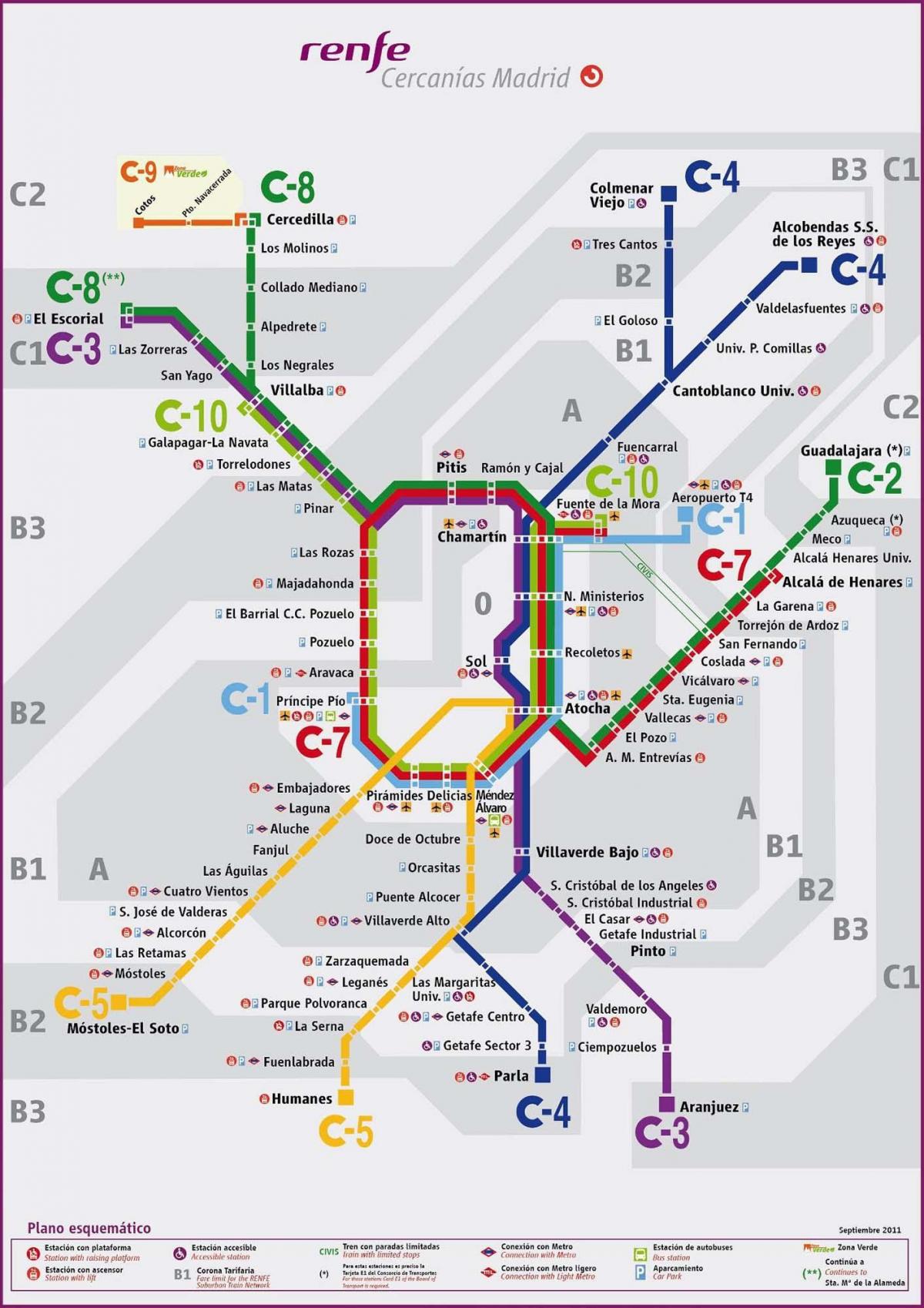 Madrid-rail-Karte
