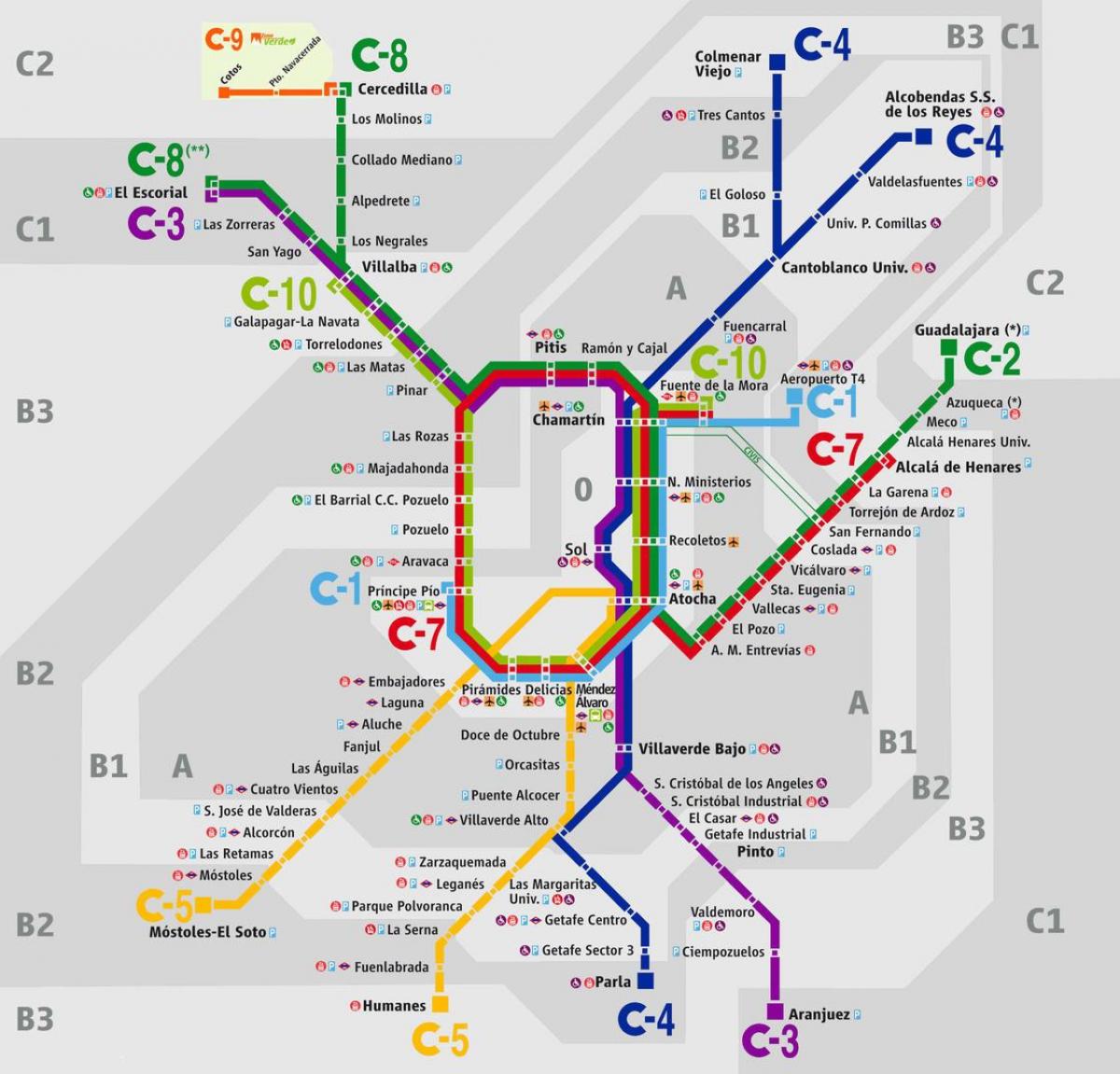 Karte von Madrid atocha Bahnhof