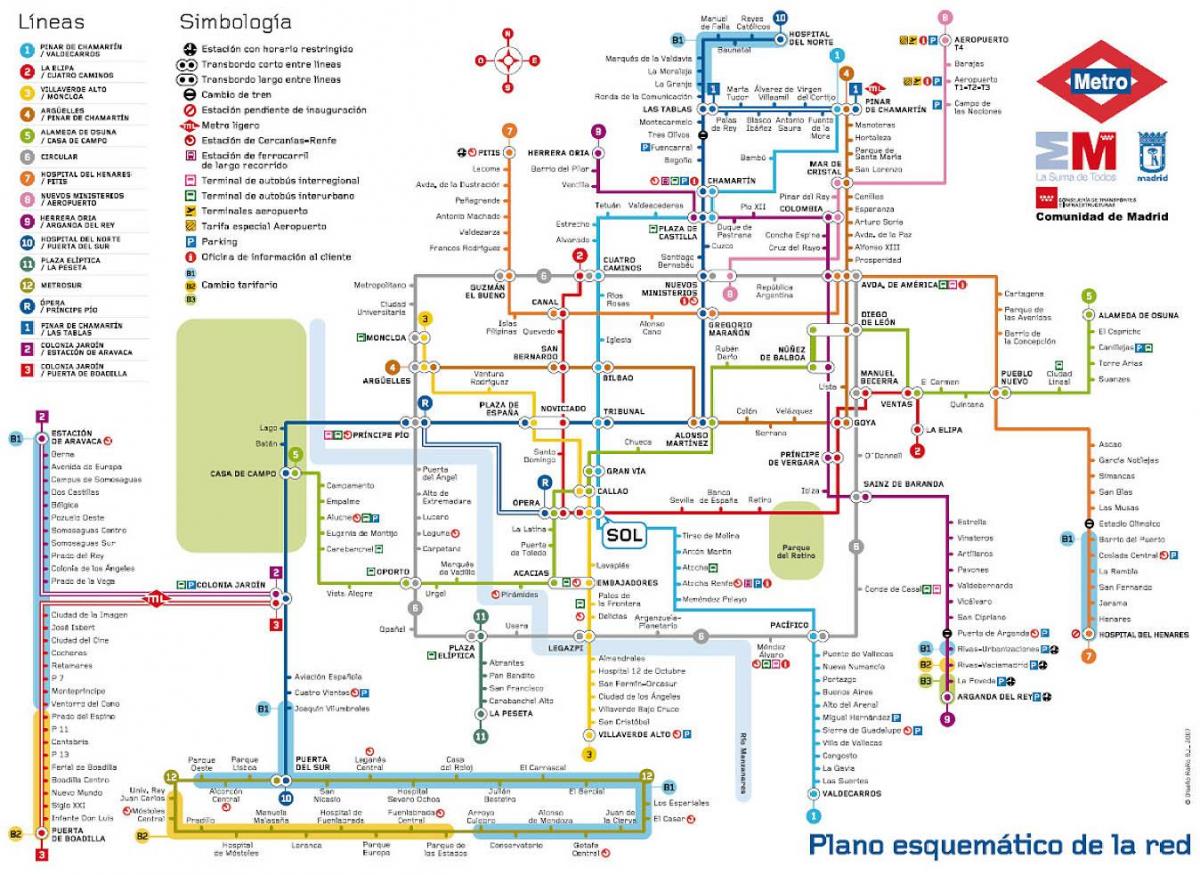Madrid U-Bahn-Karte