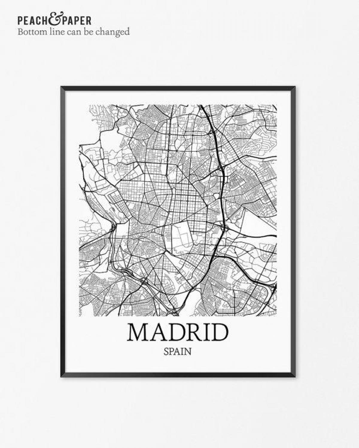 Karte von Madrid-Karte-poster