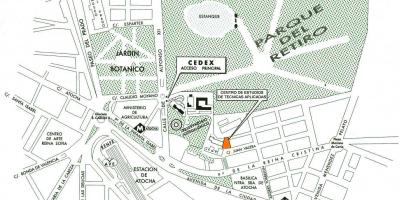 Karte atocha Bahnhof Madrid