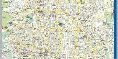 Straßenkarte von Madrid Stadtzentrum