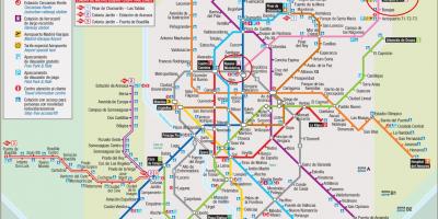 Madrid U-Bahn-Karte Flughafen