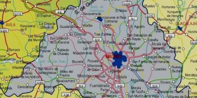 Eine Karte von Madrid