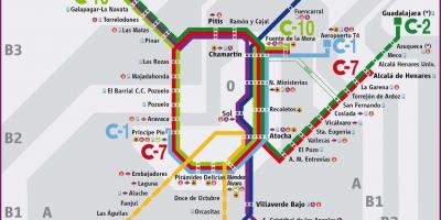 Madrid-rail-Karte