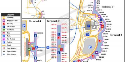 Der internationale Flughafen Madrid Karte