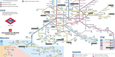 Madrid U-Bahn-station Karte