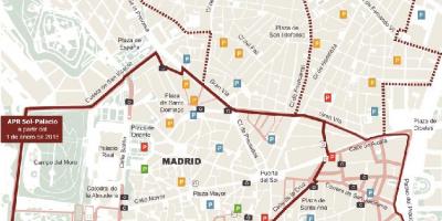 Karte von Madrid Parken