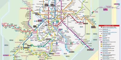 Karte von Madrid Straßenbahn