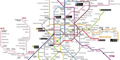 Madrid-Spanien U-Bahn-Karte
